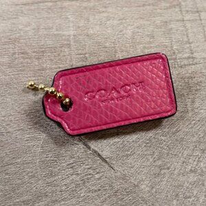 Coach Pink Pebbled Leather Bag Fob Charm Wallet Purse